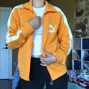 FLASH SALE ✨⚡️Vintage Yellow/Orange Puma Zip Up